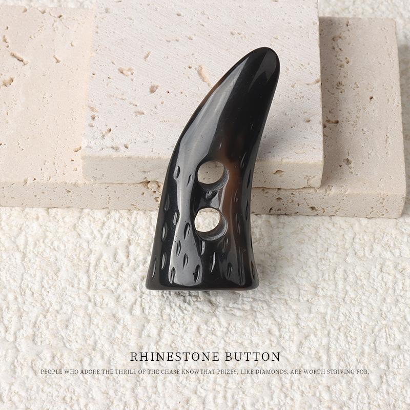 10 Stück Harzknopf Imitation Hornknopf Schwarzer Mantel Pullover Trenchcoat Zierknopf Kinder Kaffee Muster Paar Knopf