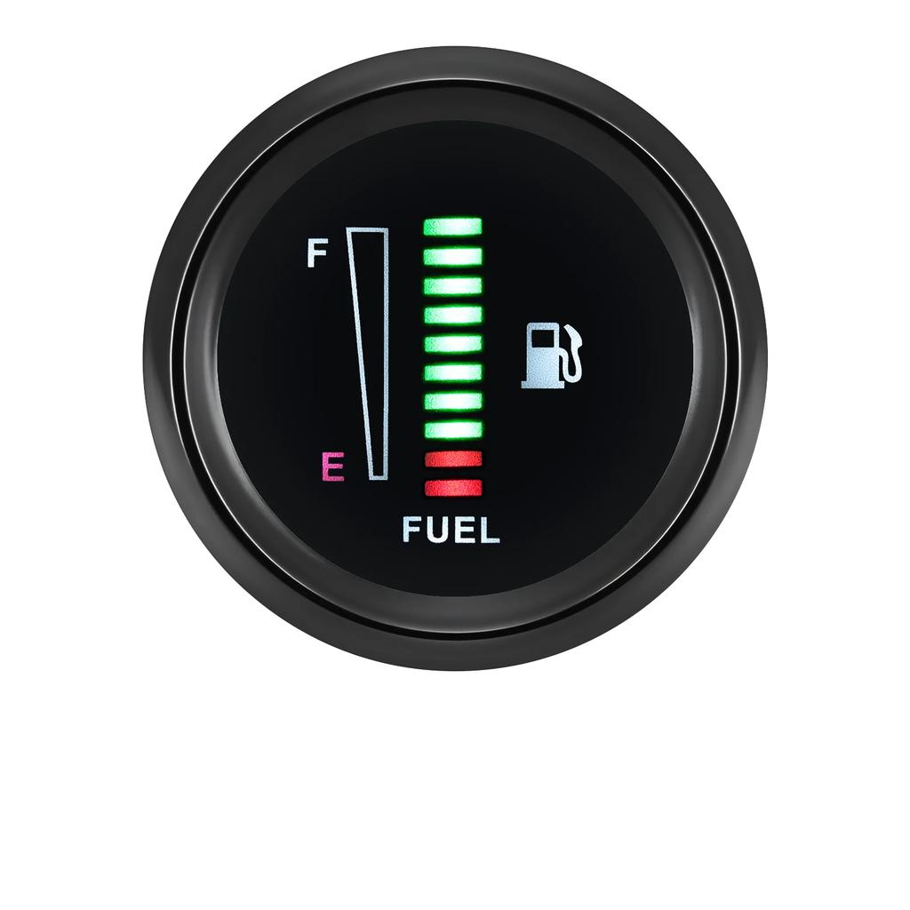 52mm Car Digital Fuel Level Meter Gauge 240-33ohm Fuel Tank Level Indicator LED Display Oil Level Gauge For 12V Car Vehicle
