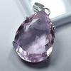 Lab Created Pink Sapphire 96.6 Ct Pear Cut CERTIFIED 925 Sterling Silver Pendant VA-769