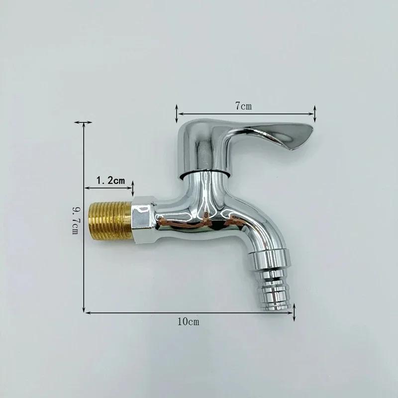 1pcs Washer Faucets 1/2" Male Wall Mounted Garden Balcony Water Tap Plastic Water Hose Quick Connector Single Cooled Faucet