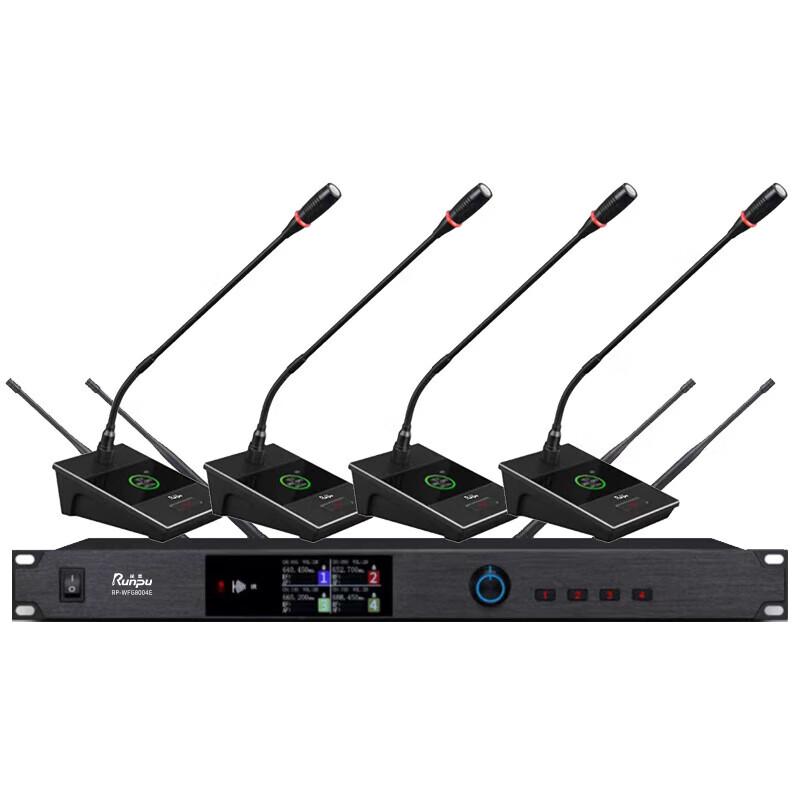 Runpu Professional Wireless Quad Gooseneck Microphone System (CN version)