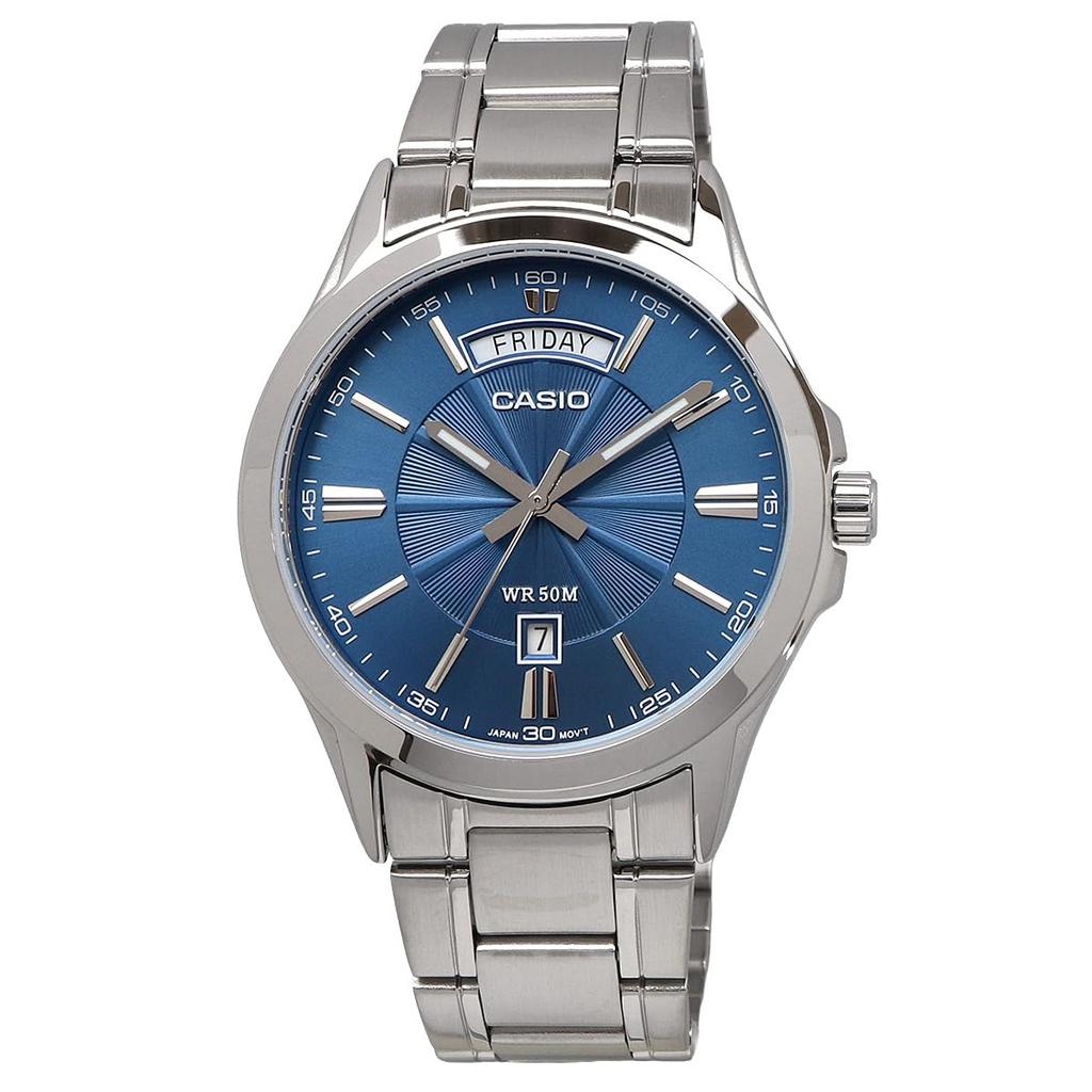 CASIO Analog Quartz Watch Metal Band Silver Blue Overseas Model [Casio] Men's MTP-1381D-2AV