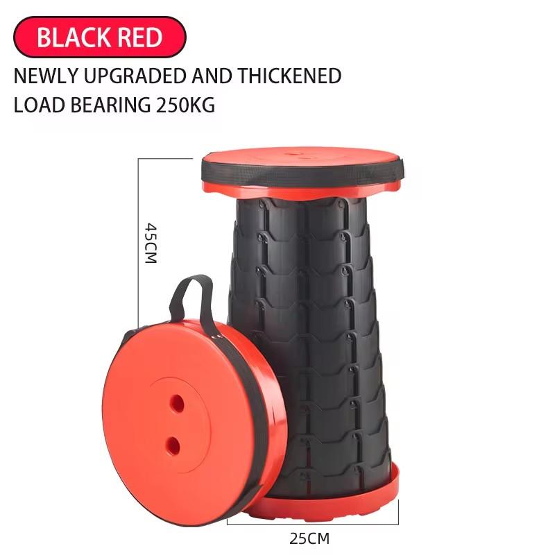 Folding Stool Foldable Round Telescopic Stool Portable Telescopic Stool Suitable For Camping Fishing Home Bedroom Living Room