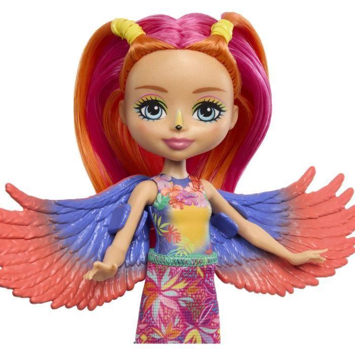 Enchantimals sunshine beach-trippi toucan et figurine-poupée hrx83