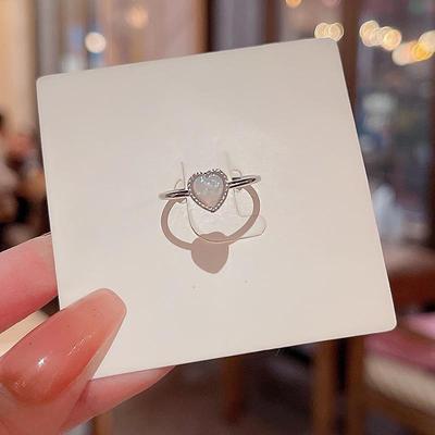 Korean High-End Colorful Love Ring for Women - Trendy, Versatile, and Stylish Index Finger Accessory