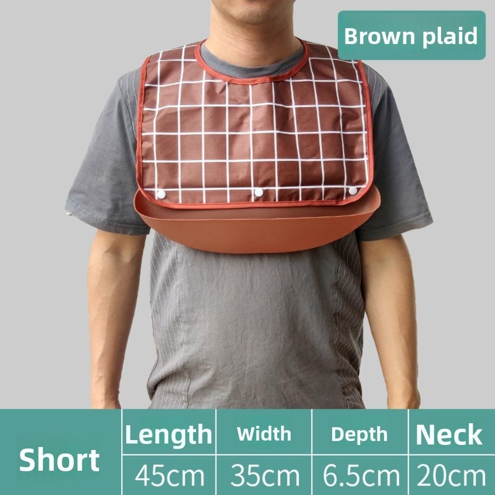 Schmutzabweisender Erwachsenen-Latz Wasserdichte Erwachsenen-Schürze Tragbare Speichel-Servietten Esshilfe