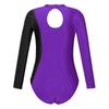 Long Sleeve Gymnastic Leotard for Girl Shiny Beads Flame Athletic Dance Bodysuit