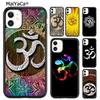 Aum Om Namaste Symbol Floral Zen Yoga Phone Case For iPhone 17 Air 16 16e 15 Plus 11 12 13 14 Pro Max  Coque