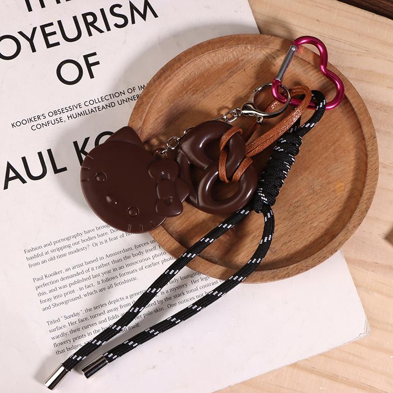 

Брелок из плетеной веревки Hello Kitty, щелочной шарм, подвеска для сумки, брелок для ключей, простой, универсальный, аксессуары для украшения сумки