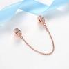 New Copper Charm Bead Charms Safety Chain Music Notes Love Heart Pendant Bead Charms Compatible With Do It Yourself Bracelets Bangles Women Diy Jewell