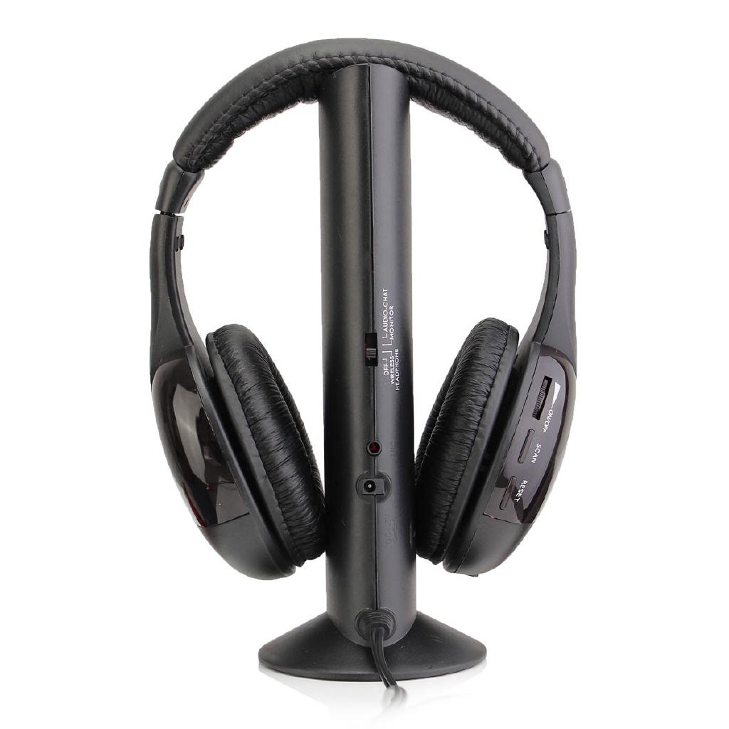 WIRELESS Multifunction Wireless Earphone Wireless HEADPHONES FOR PC TV MP3 Headphone 5-in-1