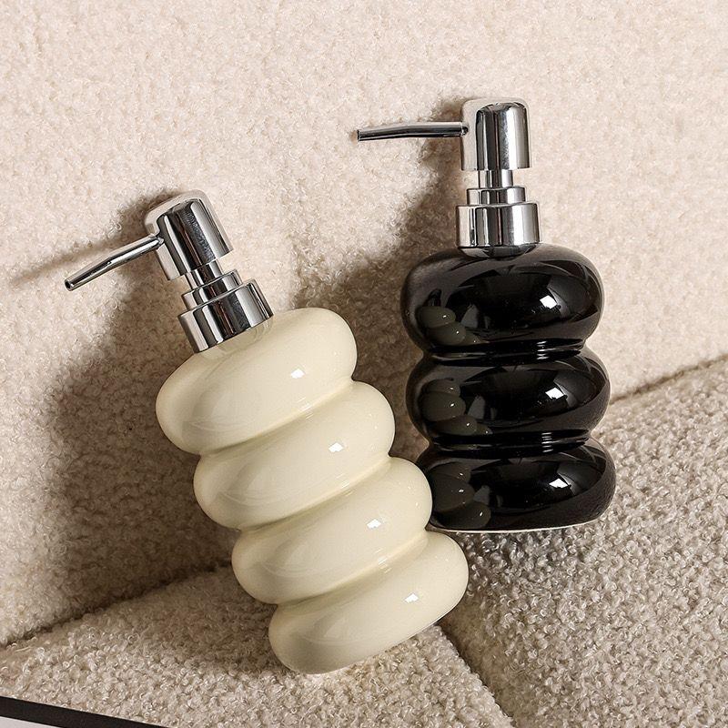 Keramik Handdesinfektionsmittelflasche Haushalt Shampoo Kosmetikwasser Sammelflasche Zuhause Hotel Seifenspender Badezimmerzubehör