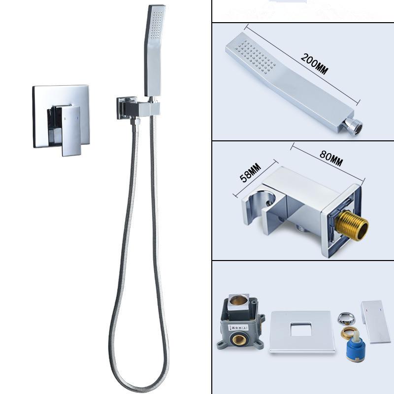 

Bathroom Shower Faucet Set Brushed Gold In Wall Brass Bathroom Shower Mixer Taps Hand Shower Black Bathroom Faucets