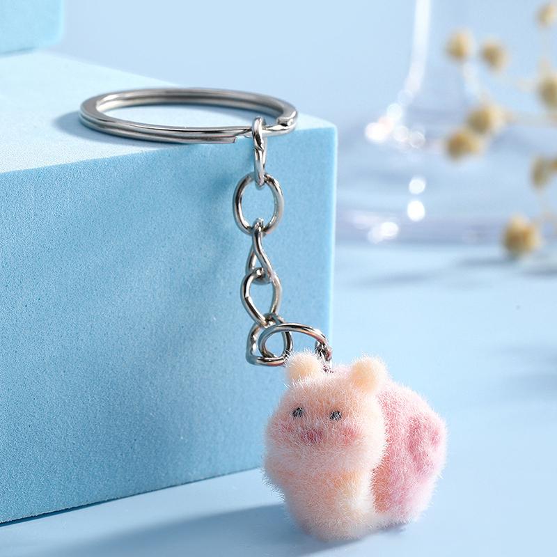 Plush Snail Animal Keychain Resin Cartoon Snail Keychain Pendant Bag Car Key Pendant