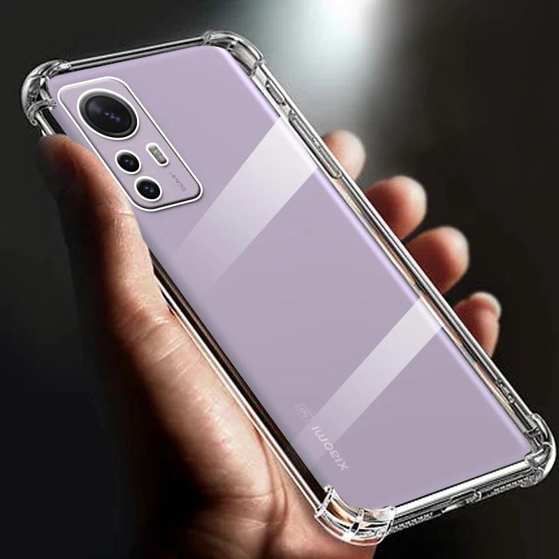 

Утолщенный противоударный прозрачный мягкий чехол для телефона TPU с подушкой безопасности для Xiaomi 12, прозрачная задняя крышка для Mi 12X 12 12S, чехлы Funda