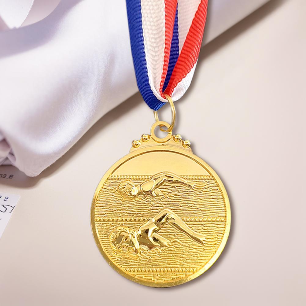 Medalii de 5cm pentru înot, cu panglică pentru gât, medalii metalice pentru câștigători, medalii pentru locurile 1/2/3 pentru competiții, petreceri, curse