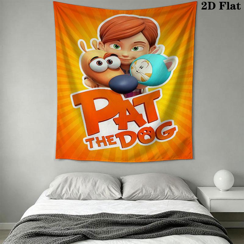 Pat the Dog Wall Hanging Printed Fabric Blanket Decorative Tapestries for Bedroom Living Room Home Decor