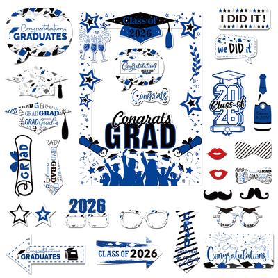 2026 New Graduation Season Decor Paper Photo Frame Photo Booth Props Graduation Ceremony Party Supplies