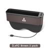Car Seat Gap Organizer USB Charging Multifunction Storage Box For Mitsubishi Outlander Pajero Asx Lancer EX Evolution X Ralliart SF9
