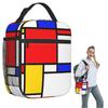 Mondrian Isolierte Lunchtasche für Damen Kinder Auslaufsichere Lebensmittelbehälter Thermische Brotdose Tragetasche