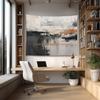 Modern Abstract Tapestry Wall Hanging Boho Art Decor for Living Room Nursery Bedroom with Fairy Lights String Decoration