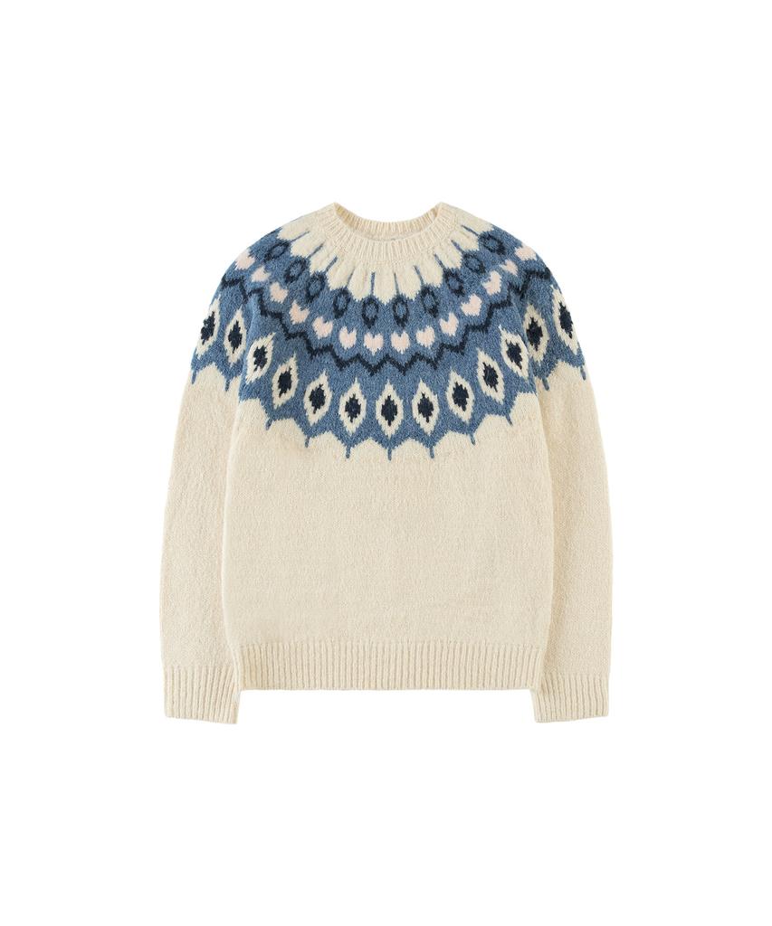 Banwonateullie Kn4277 Raglan Jacquard Knit_Ivory