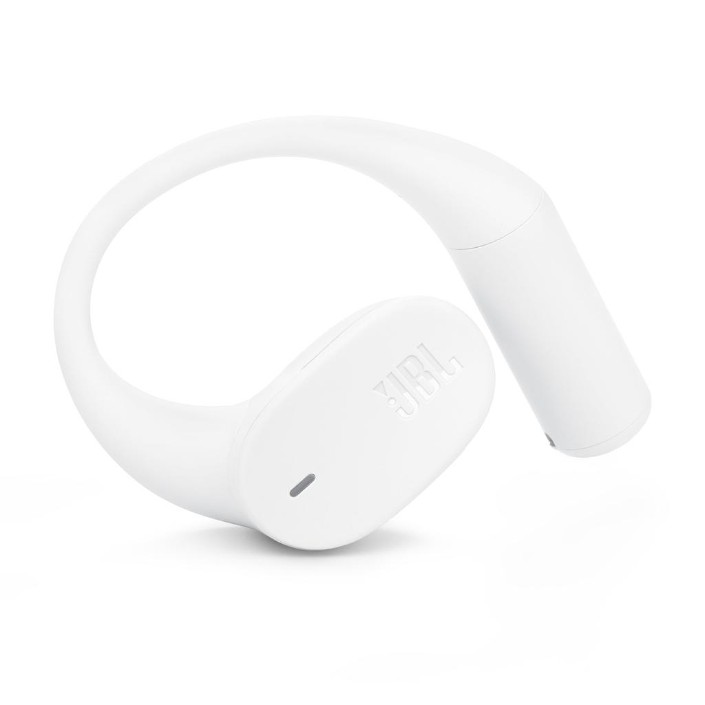 JBL Sense Lite True Wireless Open-Ear Earphones Bass Boost Multi-Point IP54 Dust Water Resistance Liquid Silicone Ear Hooks Bluetooth 5.4 White