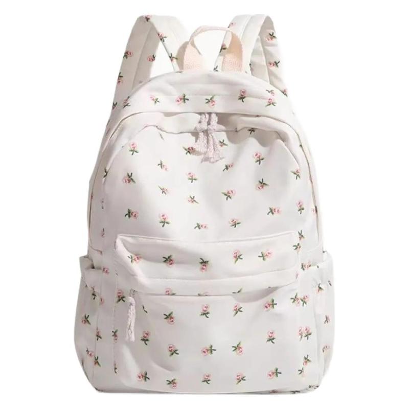 Dámský potištěný batoh - Nastavitelné ramenní popruhy, Studentská taška na knihy, Každodenní ležérní batoh na cestování, do školy, na dojíždění.