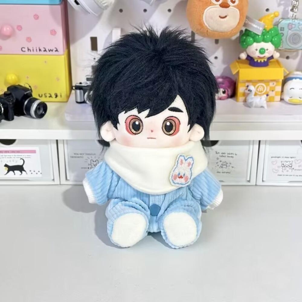 Replaceable Clothing 20CM Doll Clothes Soft Doll Outfit Cute Jumpsuits Scarf Set  Kids Toys