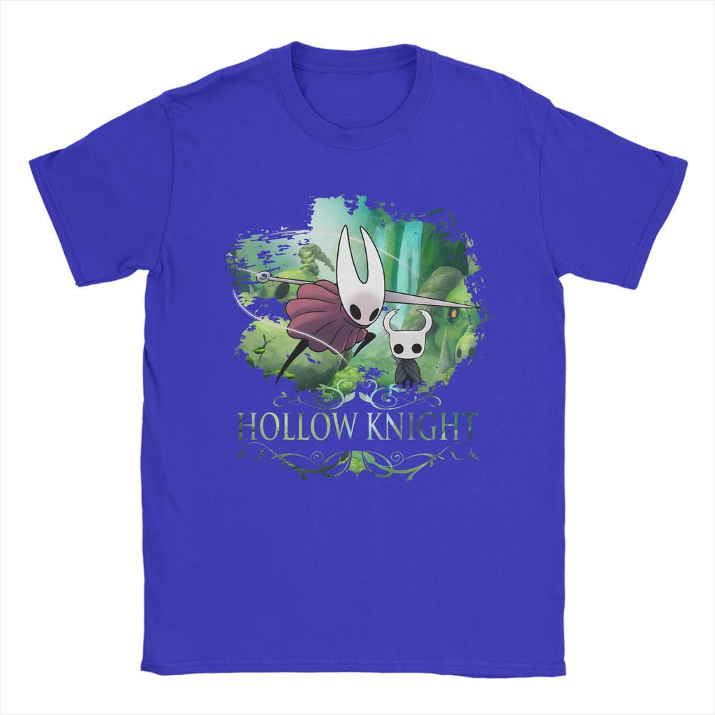 Hollow Knight Silksong T-Shirts für Herren 100% Baumwolle Vintage T-Shirts Rundhals T-Shirts Kurzarm Kleidung Geschenkidee