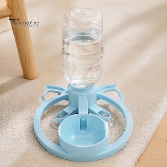 Modern Pet Water Dispenser Automatic Cat Dispenser, Bottle Adapter with Suction Cups, Non-Slip Portable Drinking Station for Kitten Puppy Travel