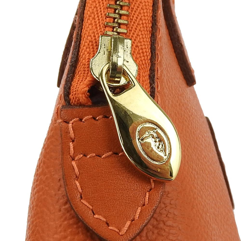 Used TRUSSARDI Pouch leather/PVC Orange Handbag type