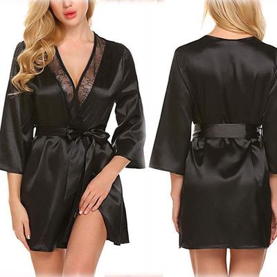 Conjunto Atrevido de Bata de Encaje Talla Grande – Estilo Puro Deseo