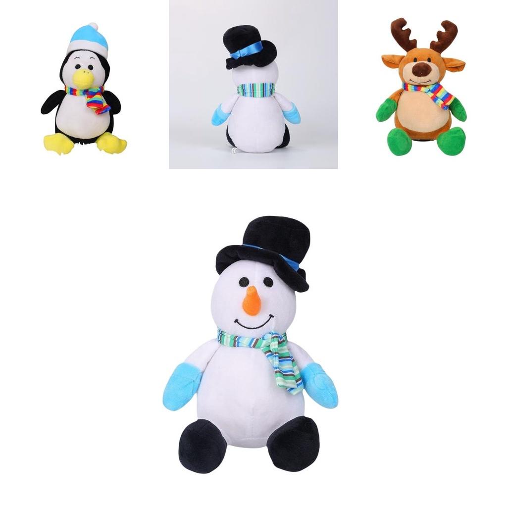 Christmas Santa Claus Plush Toy Cute Reindeer Stuffed Animal Holiday Gift 21cm
