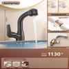 Luxury Cream White Pull-Out Lift Basin Faucet