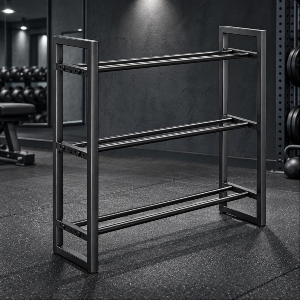 Fitness Equipment Organizer Stable Adjustable-Width Storage Rack for