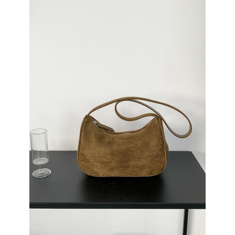 Suède schoudertas dames herfst en winter niche veelzijdige schoudertas dames pluche eenvoudige effen kleur kleine vierkante tas