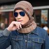 Women Men Winter Thermal Crochet Knit Baggy Beanie Wool Hat Ski Cap Scarf