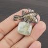 Natural Prehnite Gemstone 925 Sterling Silver Jewelry Designer Pendant 1.39" AJP-2216