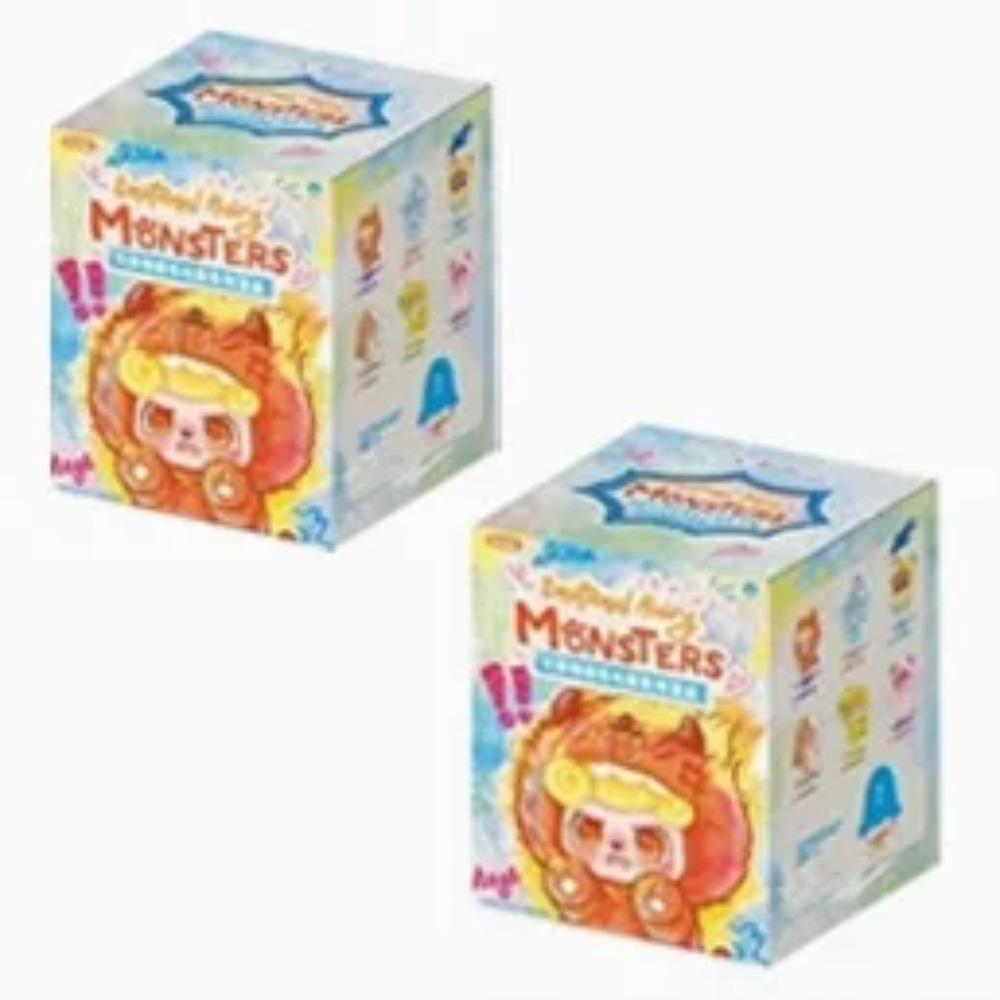 Originální Q.Kid Emoční chlupatá monstra Série Slepá krabička Roztomilá vinylová panenka přívěsek Mystery box Kreslená dekorace Hračky Narozeninový dárek