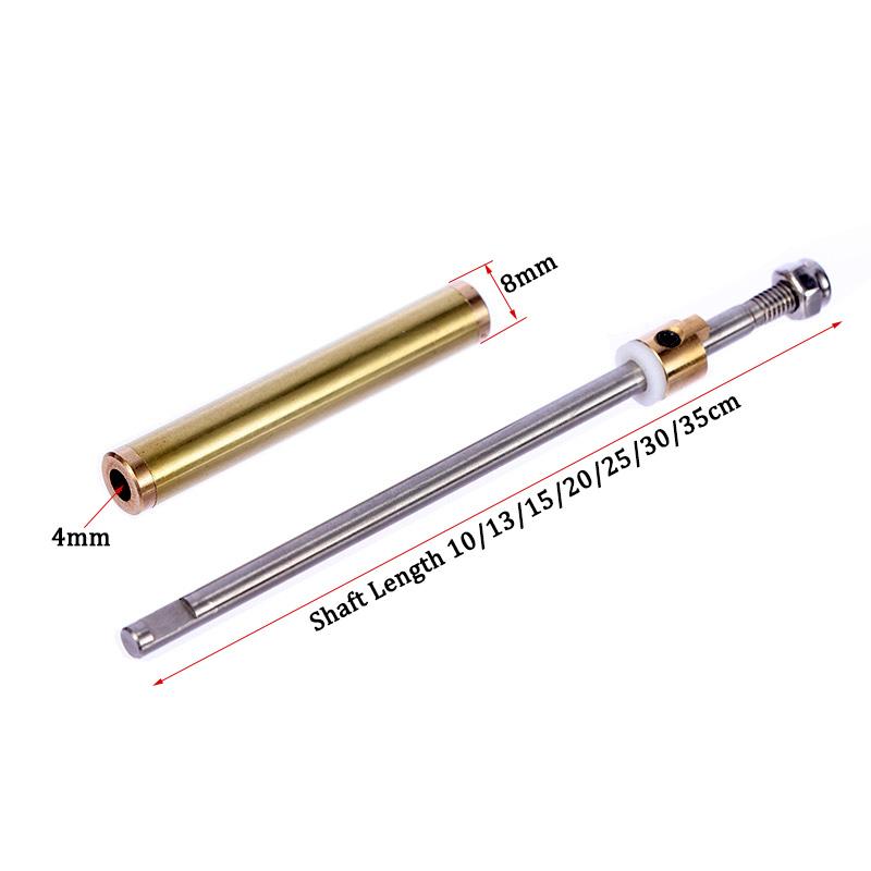 4mm Rc Boat Stainless Steel Shaft L10/13/15/20/25/30/35cm Drive Shaft Copper Shaft Sleeve Bearings For DIY Rc Boat Spare Parts