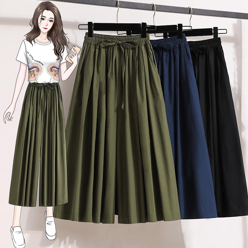 DIMANAF 2026 Summer New Plus Size Women Long Pants Clothing Loose Casual Elastic Waist Fashion Lady Bottoms