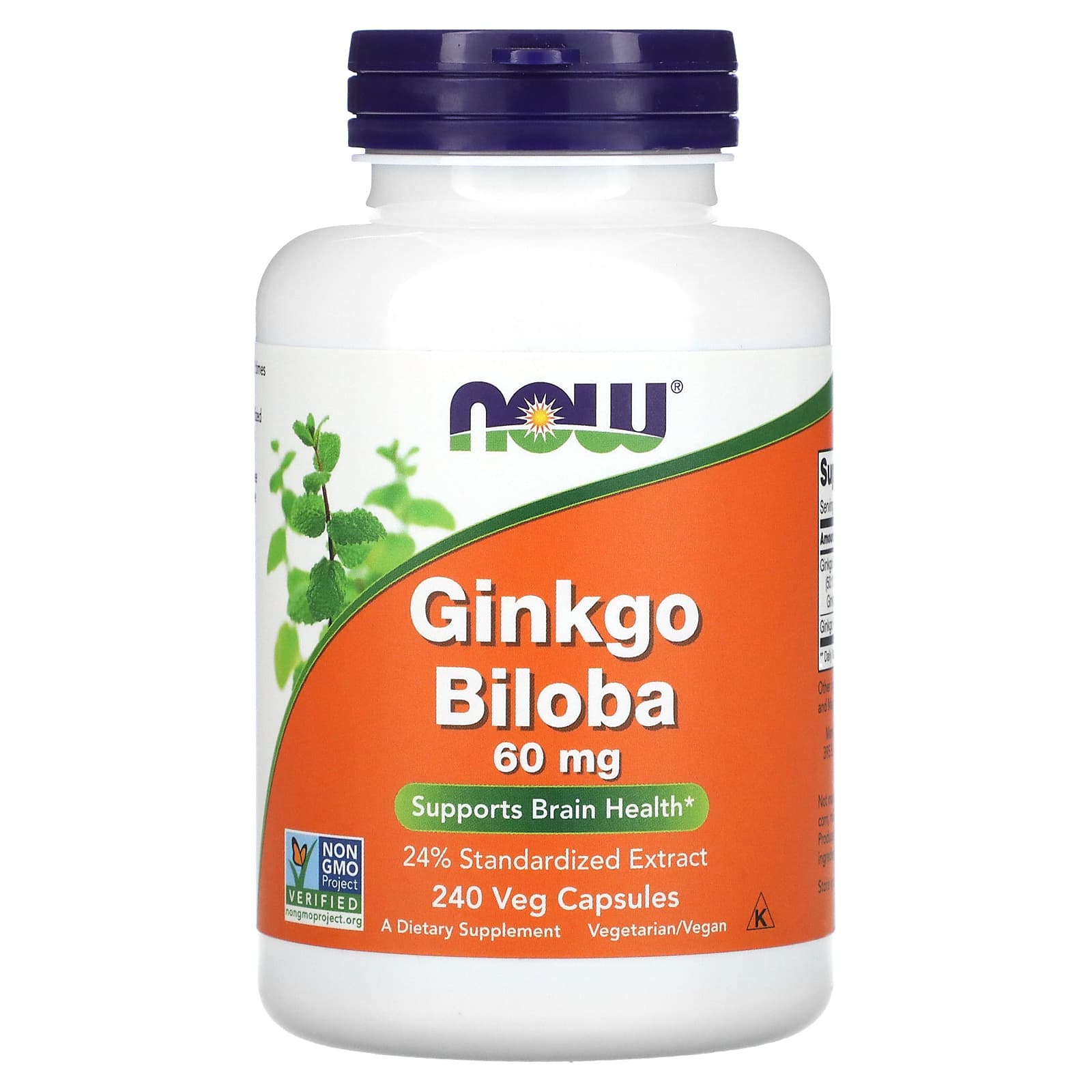 

NOW Foods, Ginkgo, 60 mg, 240 Veggie Capsules