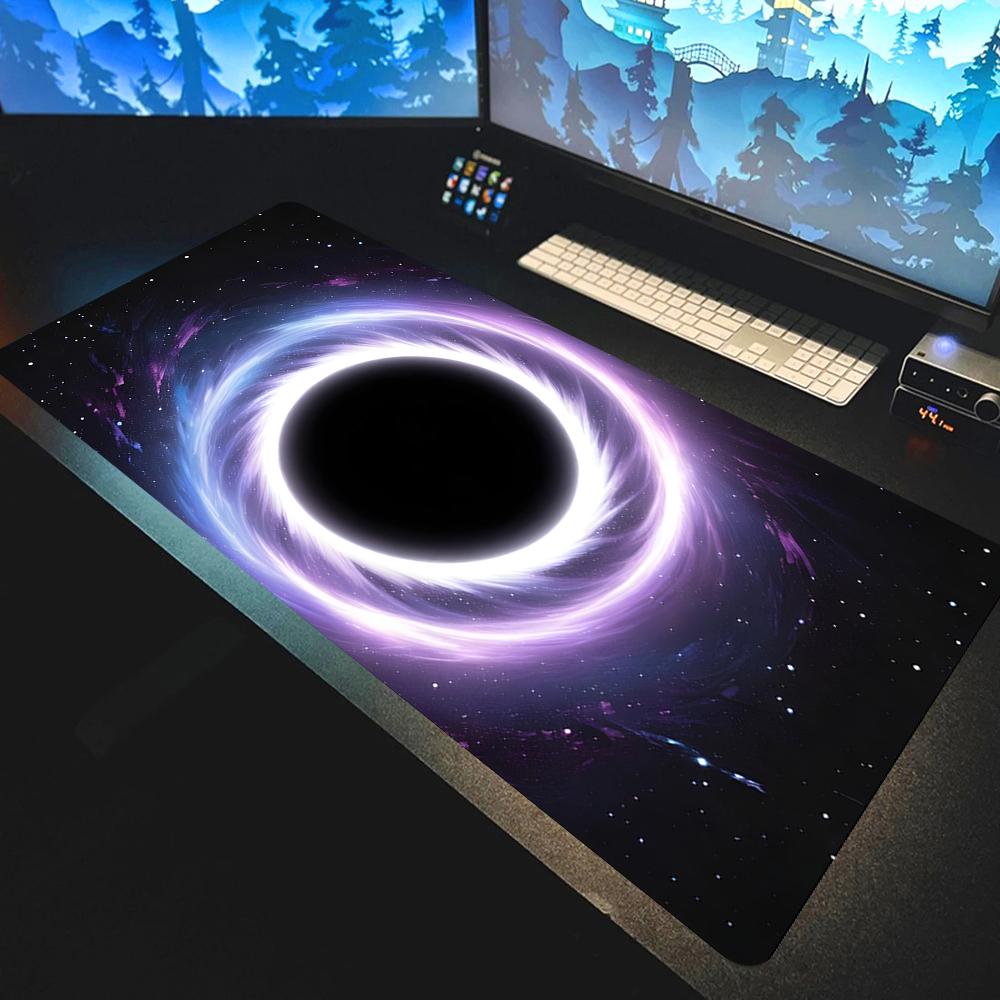 Mouse Pad Galáxia Estrelada HD Grande Computador Escritório Jogo Tapetes de Mesa XXL Borracha Antiderrapante HD Teclado Mousepads Universo Tapete de Mesa