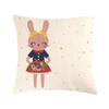 Easter Bunny Linen Pillowcase Home Sofa Cushion Cover