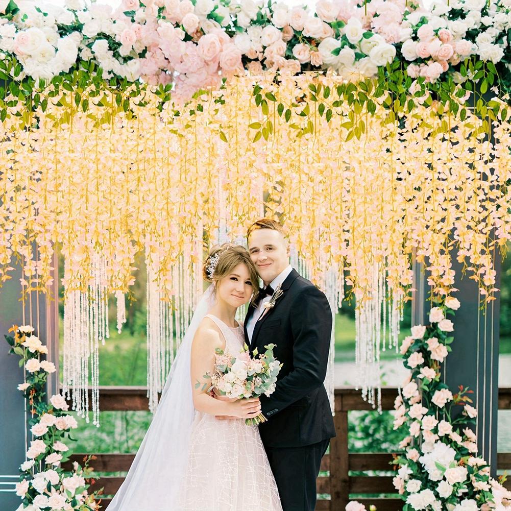 12 Stück Künstliche Blumengirlande Hochzeitsfeier Dekoration