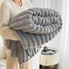 Double-Sided Plush Rabbit Winter Blanket - Soft Coral Fleece for Office, Sofa, or Bed