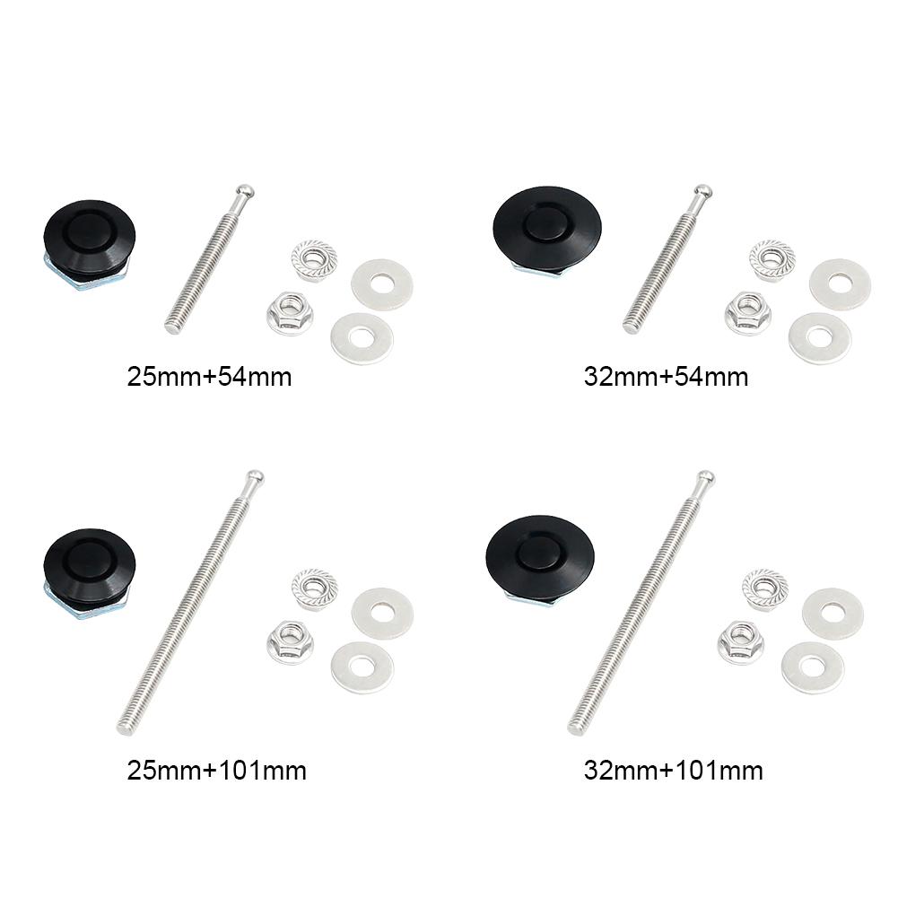 Push Button Lock Clip Kit Aluminum Alloy Engine Bonnets Lock 1.25 Inch Engine Hood Lock Automible Universal Parts