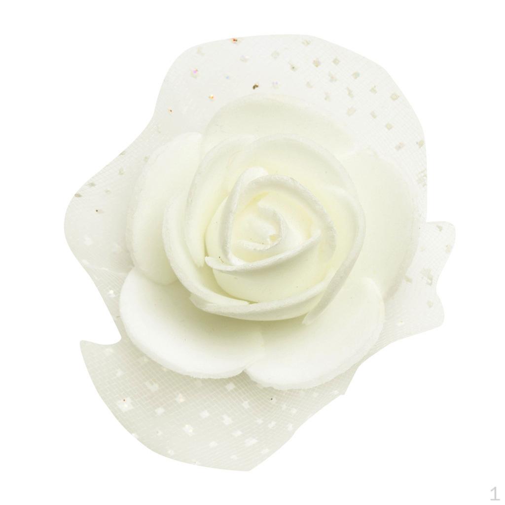 100x Wedding Flowers Rose Head DIY Craft Kissing Balls Centerpieces - Colorful, as described