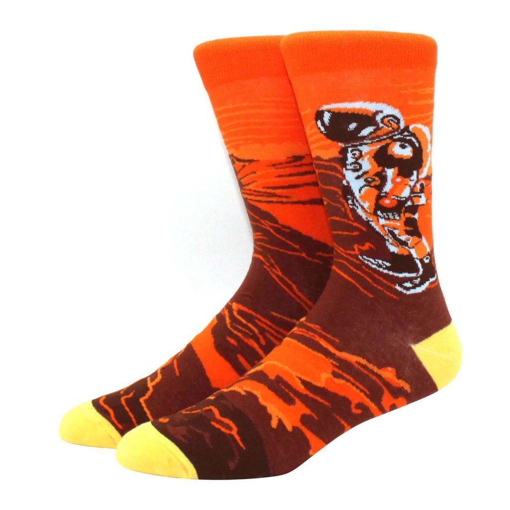 Large Size New Happy Funny Couple Trendy Socks Funny Personalized  Cartoon Jacquard Long tube cotton socks